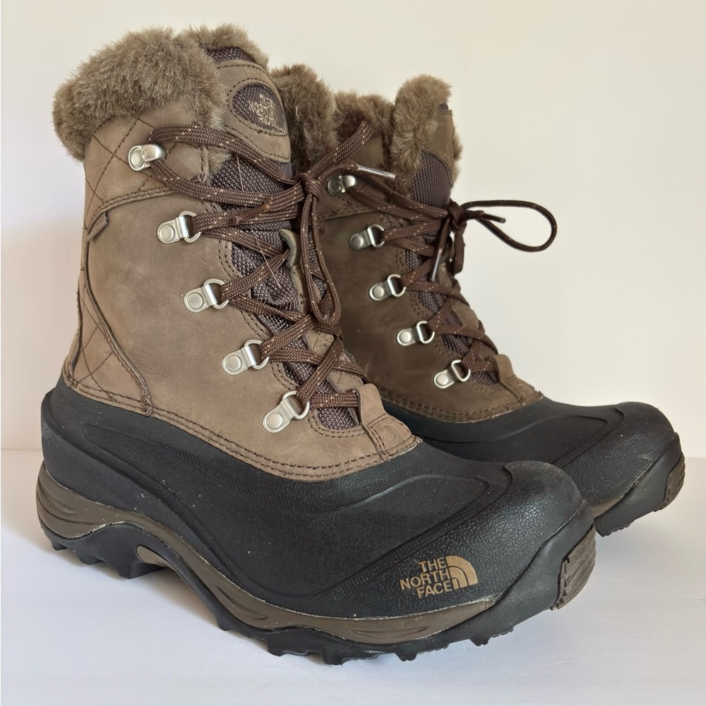 The North Face Women's Black and Brown Winter Boots